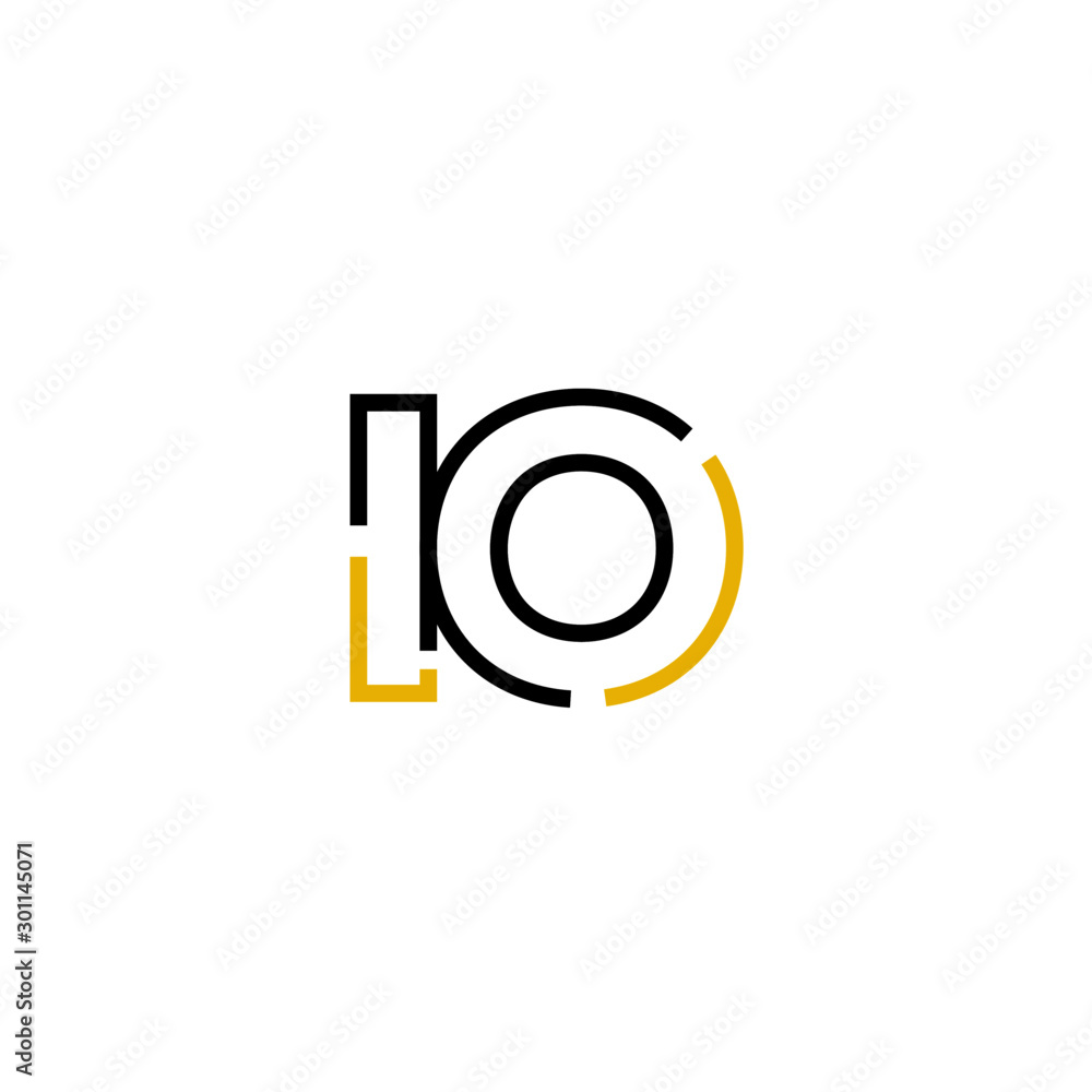 Letter IO logo icon design template elements Letter IO logo icon design template elements