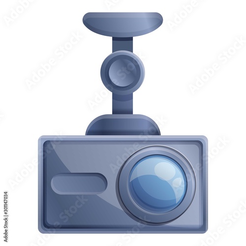 Vehicle dvr camera icon. Cartoon of vehicle dvr camera vector icon for web design isolated on white background