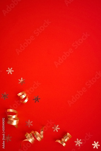 christmas background with snowflakes and place for your text © Ekaterina