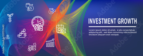 Banking, Investments and Growth Icon Set - Dollar Symbols, etc
