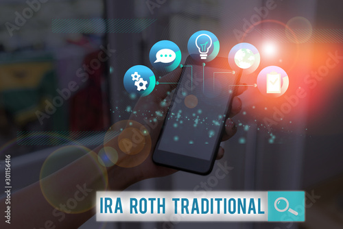 Word writing text Ira Roth Traditional. Business photo showcasing are tax deductible on both state and federal