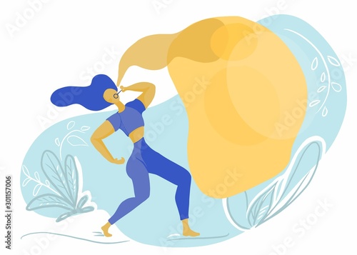 Blowing balloon. Copy space concept.	