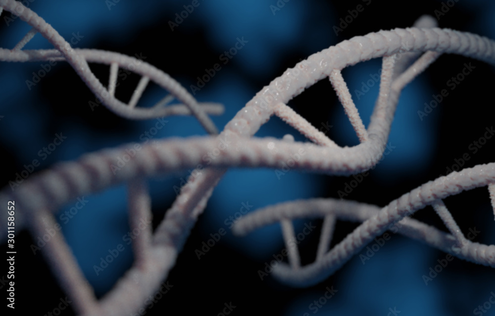 3D illustration of human DNA or deoxyribonucleic acid helix 3D illustration of human DNA or deoxyribonucleic acid helix