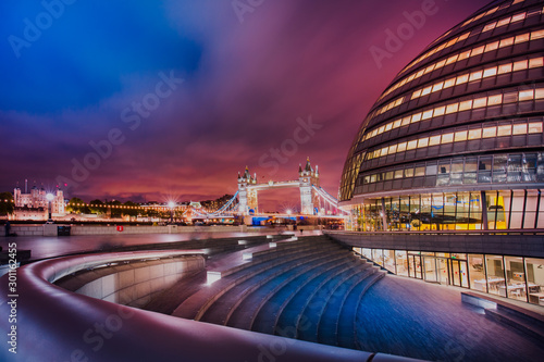 Photography London City landscape at night