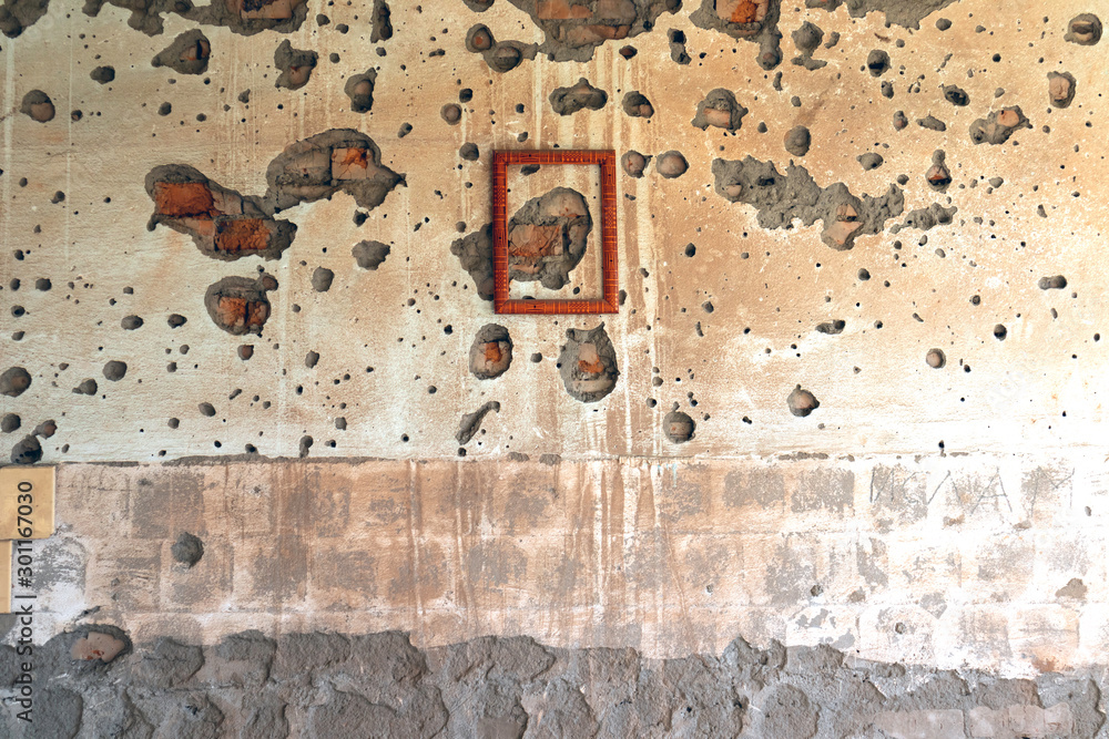 Bullet hole frame, Beslan School No .1