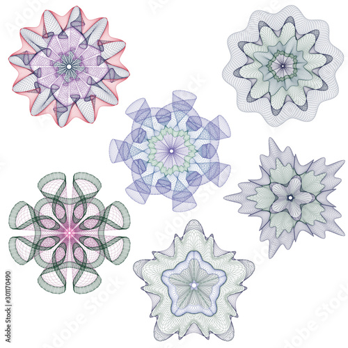 Watermark  background certificate  Guilloche  element security