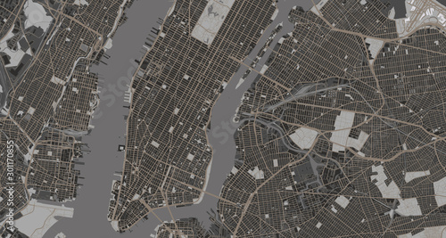 Detailed map of New York City, USA