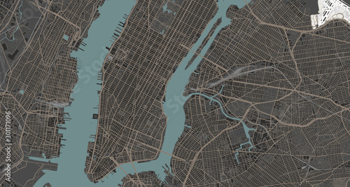 Detailed map of New York City, USA