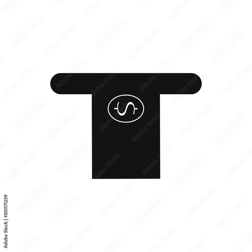 vector icon with dollar coming out of ATM vector icon with dollar coming out of ATM