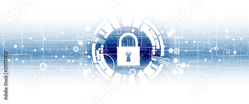 Cybersecurity and information or network protection. Future technology web services for business and internet project