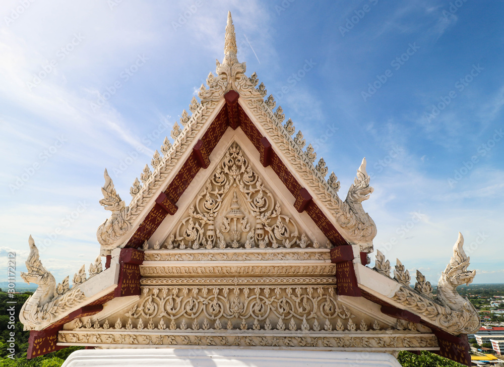 A beautiful architecture of temple roof in Thailand A beautiful architecture of temple roof in Thailand