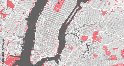Detailed map of New York City, USA