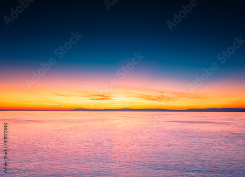 Wonderful sunset over Lake ...