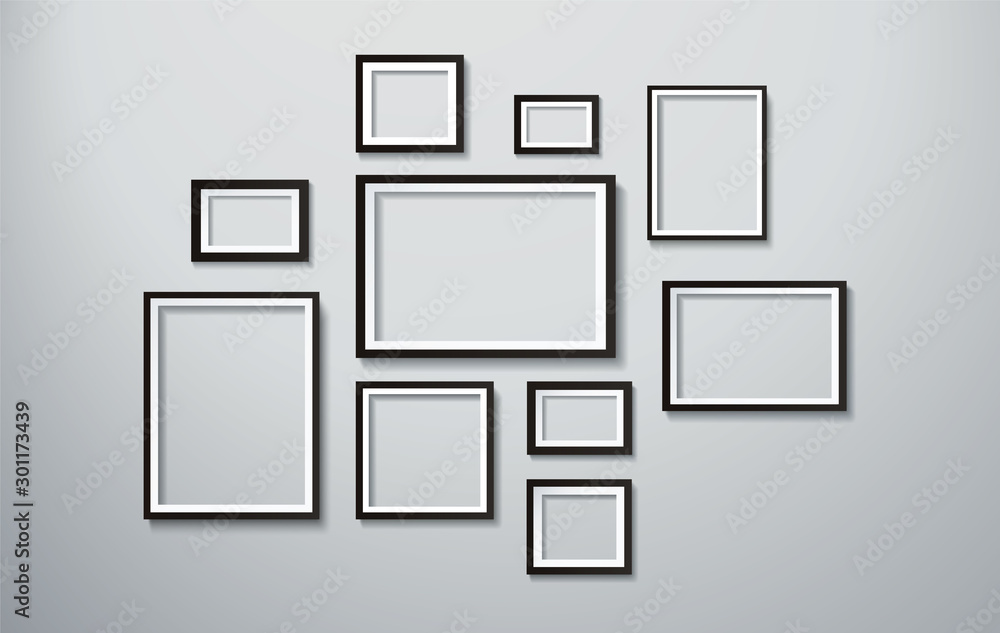 square isolated picture frame on wall vector illustration EPS10 square isolated picture frame on wall vector illustration EPS10