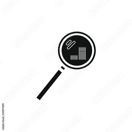 vector magnifying glass icon looking for money