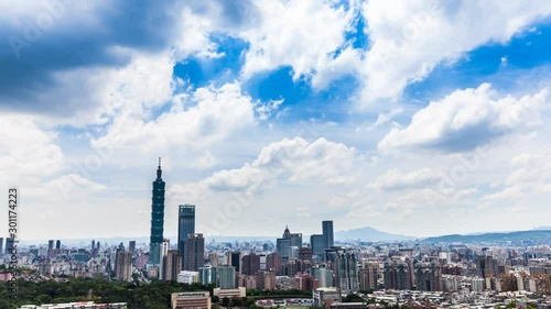 Taiwan Taipei 101 Daytime SUNSET Skyline Time-lapse Movie