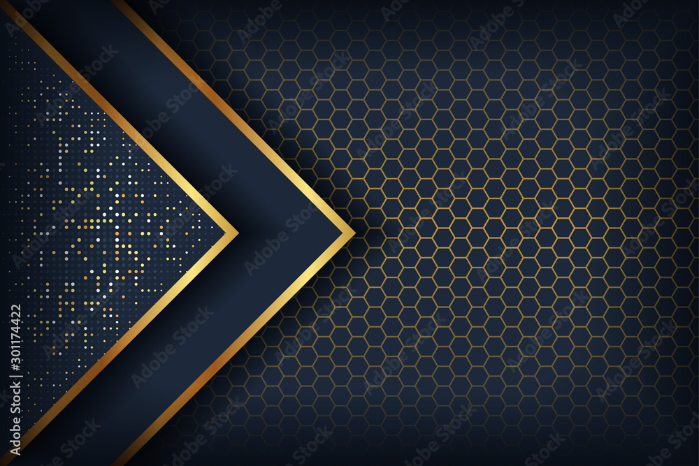Luxurious black background with a combination of gold shining in a 3D style. Graphic design element. Elegant decoration. Luxurious black background with a combination of gold shining in a 3D style. Graphic design element. Elegant decoration.