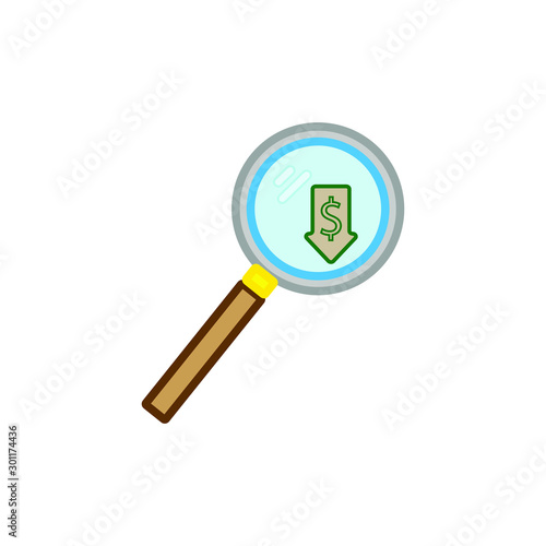 simple vector icon of smartphone looking for offers