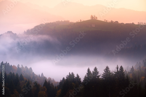 Autumn landscape in Slovenia