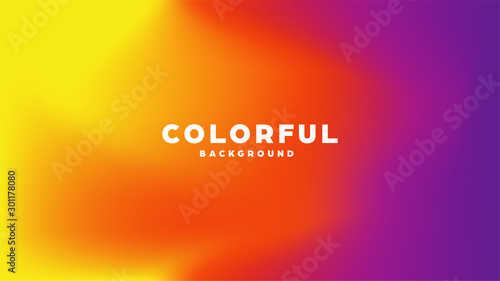 Colorful modern abstract background with neon gradient. Dynamic color flow poster, banner. Vector illustration.