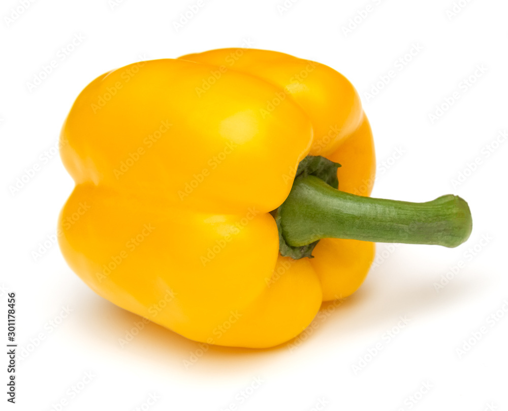 Yellow pepper on white background. Raw vegetables. Healthy diet. Yellow pepper on white background. Raw vegetables. Healthy diet.