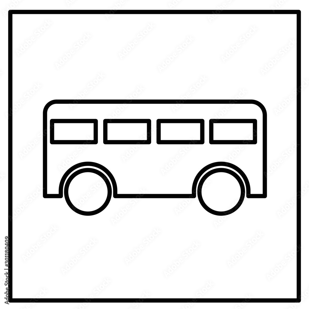 Bus icon vector illustration isolated