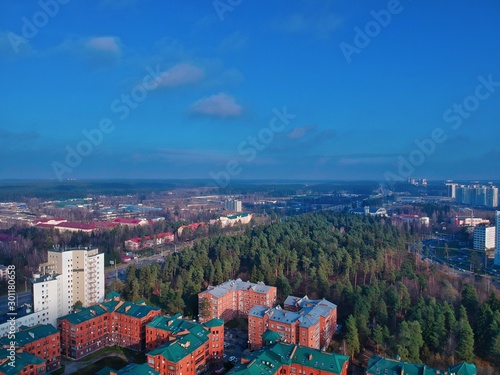 Fototapeta Naklejka Na Ścianę i Meble -   Aerial view of Minsk, Belarus