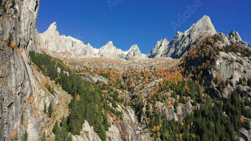 Aerial 4K - Valmasino (IT) - Mello valley - autumn view photo