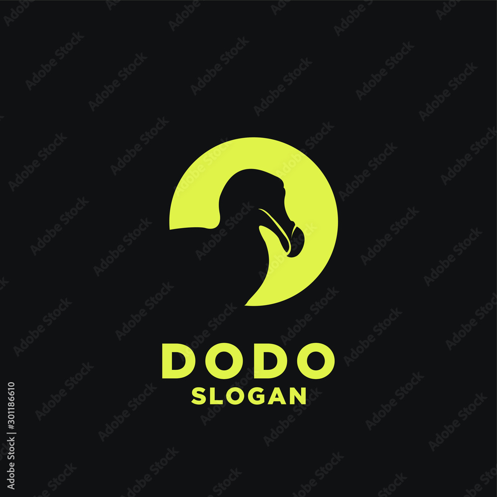 dodo bird logo black icon design vector dodo bird logo black icon design vector