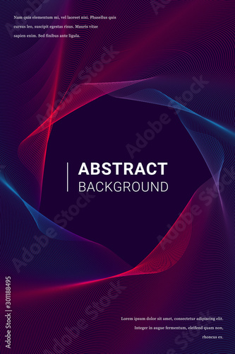 Vertical trendy abstract red and blue background
