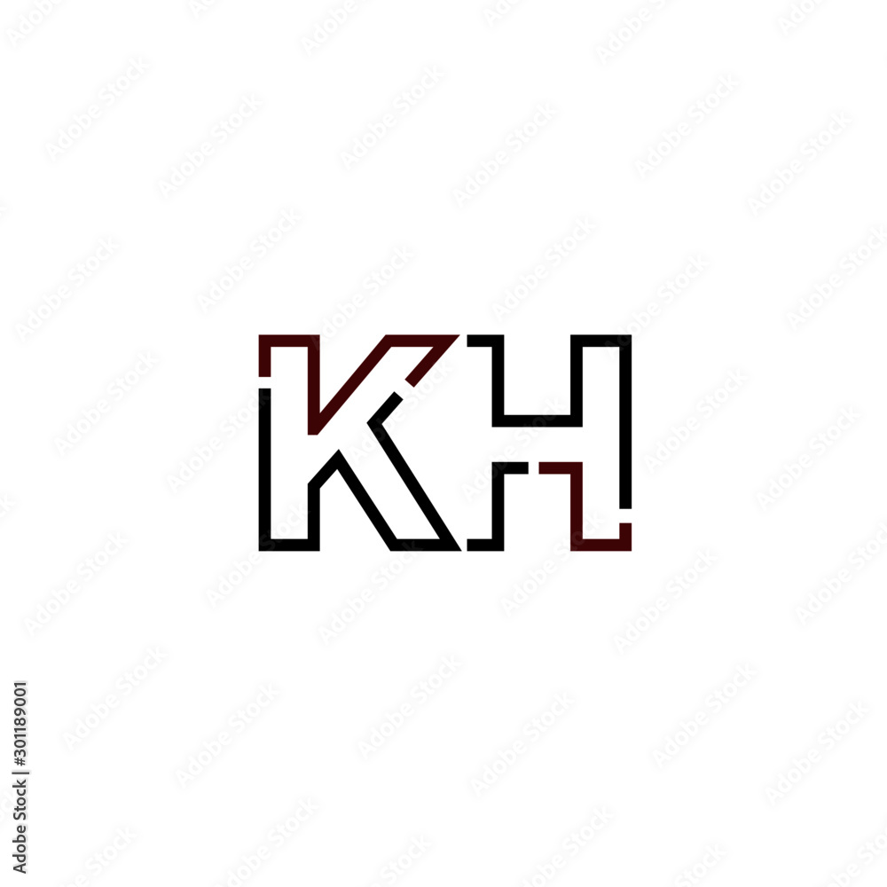 Letter KH logo icon design template elements Letter KH logo icon design template elements