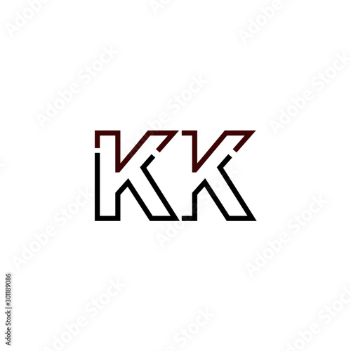 Letter KK logo icon design template elements