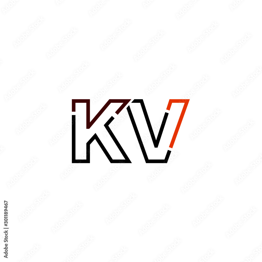 Letter KV logo icon design template elements Letter KV logo icon design template elements