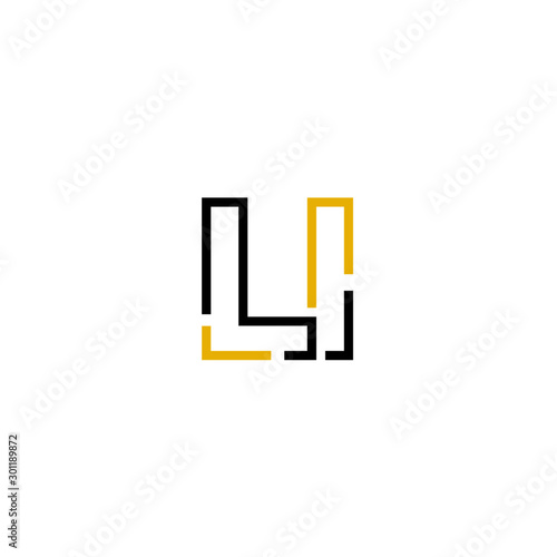Letter LI logo icon design template elements