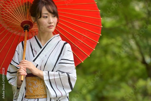 美しい日本人女性の浴衣姿stock Photo Adobe Stock