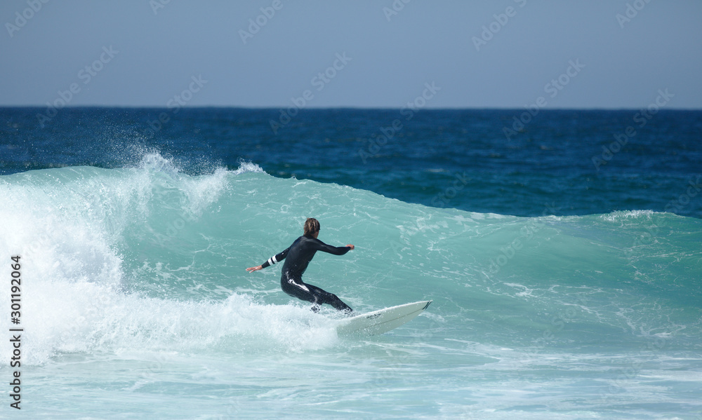 NB__9724 Surfer in action in Sagres Portugal