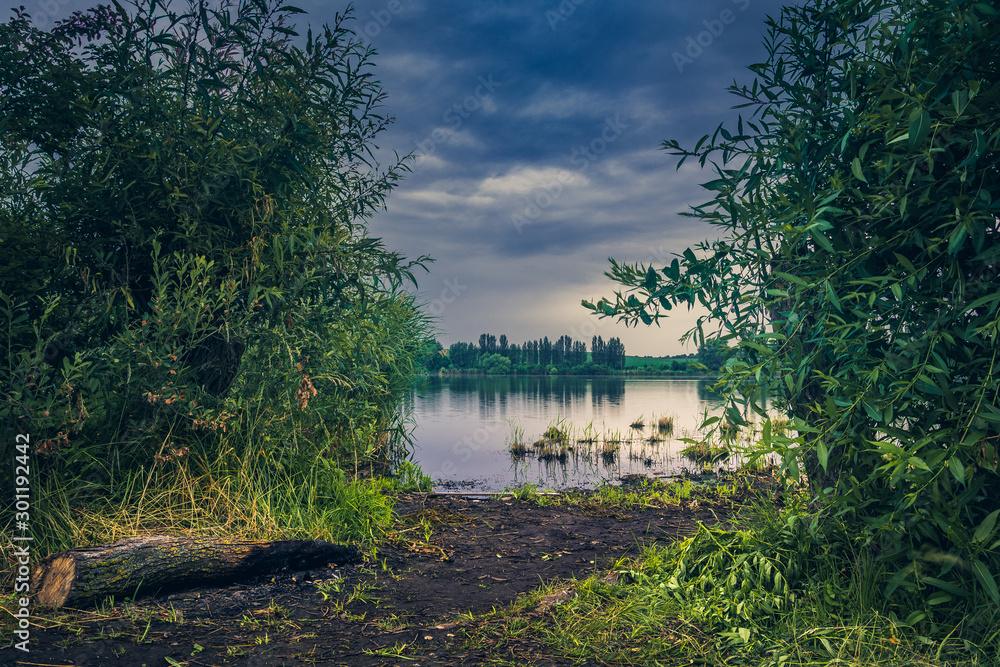 Fototapeta premium Sunrise on river