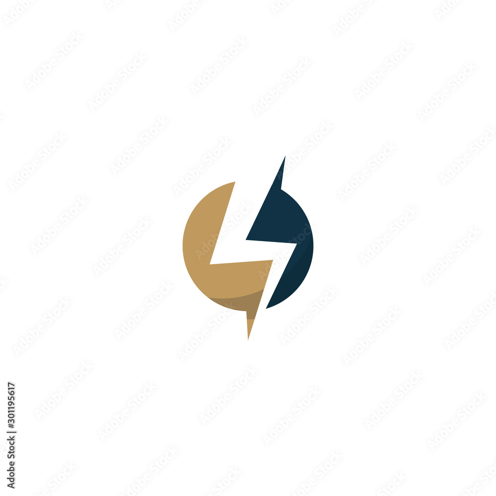 Creative Electric Thunder Concept Logo Design Template Creative Electric Thunder Concept Logo Design Template