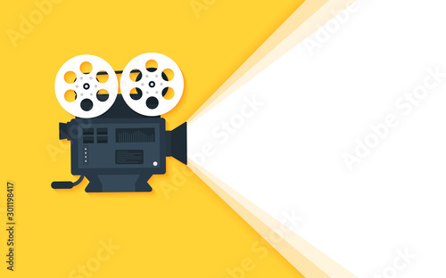 Movie time concept. Cinema banner design Fototapet