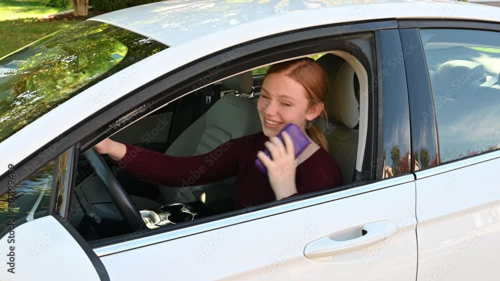 New driver Madelyne loves conversation. You cannot tell her otherwise New driver Madelyne loves conversation. You cannot tell her otherwise