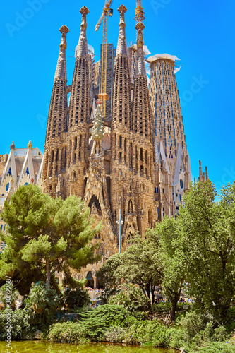 Sagrada Familia church in Barcelona. 