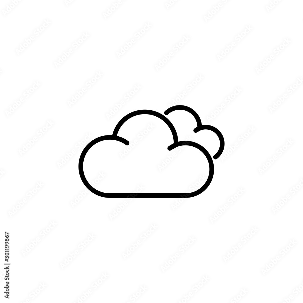 cloud line simple icon on white background cloud line simple icon on white background