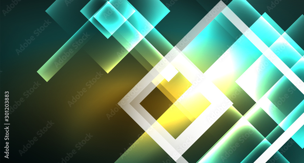 Neon geometric abstract background in hipster style on light background. Space retro design. Color geometric pattern. Square shape abstract background. Neon geometric abstract background in hipster style on light background. Space retro design. Color geometric pattern. Square shape abstract background.