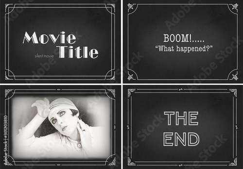 Download Silent Movie Frame Mockup Bundle Stock Template Adobe Stock