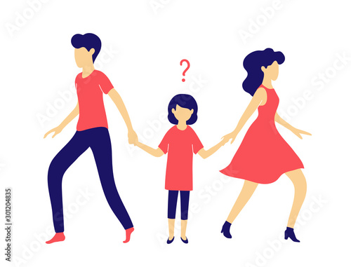 Husband and wife get divorced. A child chooses between dad and mom. Conflicts in the family and court in the case of parental rights and guardianship.