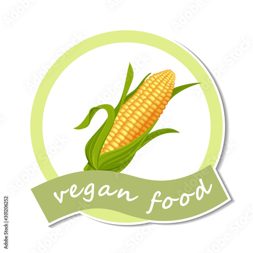 Bright ripe corn in an interesting round frame.