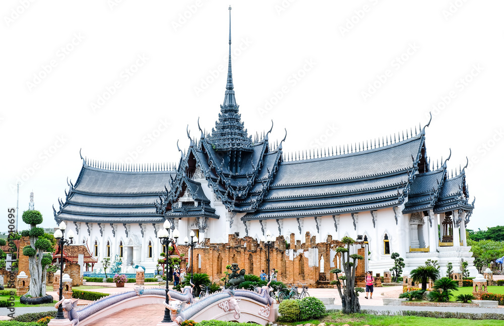 BANGKOK, THAILAND:  Sanphet Prasat Palace. Phra Si Sanphet Royal Palace in Ancient City of Samut Prakan in Thailand.