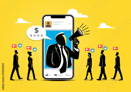 influence marketing concept