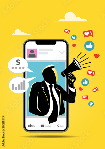 influence marketing concept