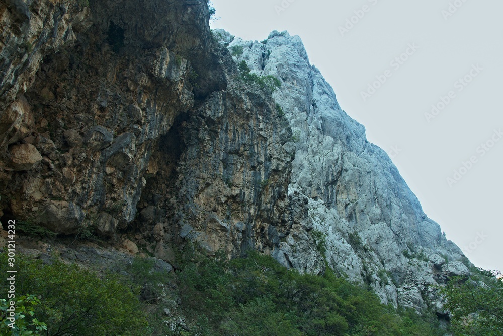 Croatia-view of a rocks in the Paklenica National Park